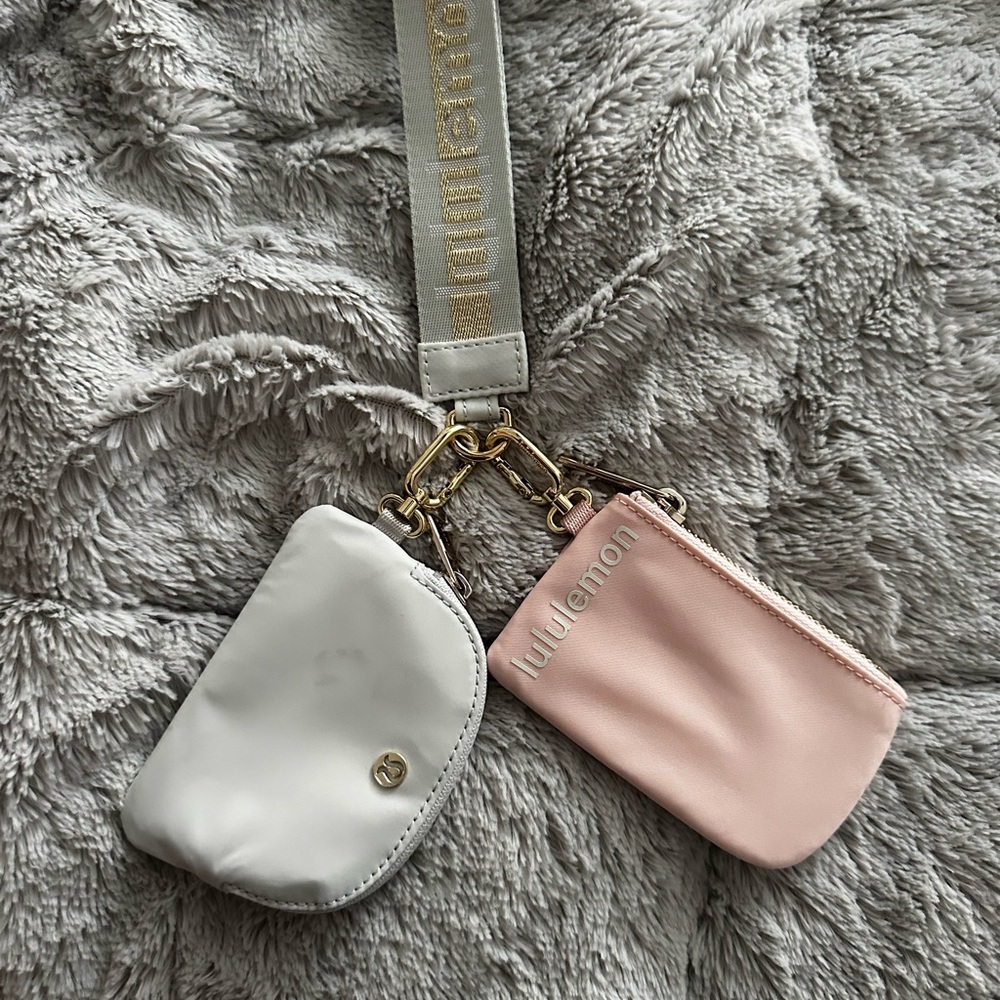 Limited edition Lululemon Grey and Pink dual pouch